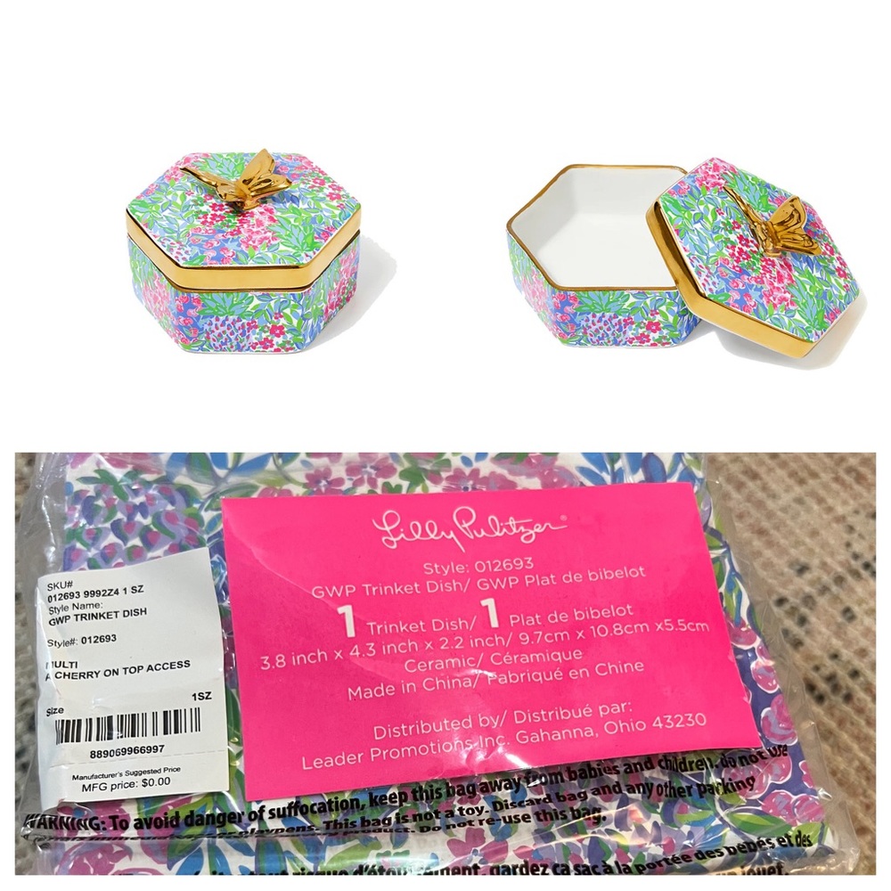 Lilly Pulitzer Trinket Dish GWP  💖💍🦋🌸